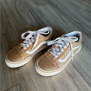 Vans Kids Glitter Gold Sneakers